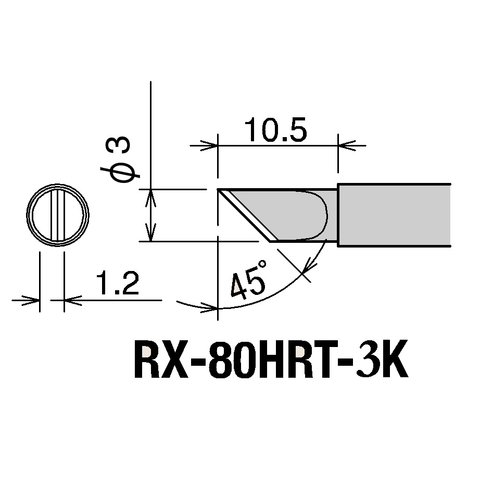 Punta de recambio GOOT RX-80HRT3K para RX-802AS Vista previa  1