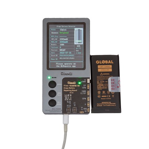 Battery Mechanic compatible with Apple iPhone 13 mini, (Li-Polymer, 3.88 V, 2580 mAh, High Capacity, original IC) Preview 1