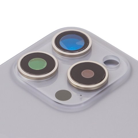 Housing Back Cover compatible with iPhone 15 Pro, (gray, with camera lens, Original (PRC), natural titanium) Preview 1