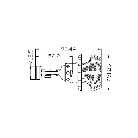 Car LED Headlamp Kit UP-7HL-H13W-4000Lm (H13, 4000 lm, cold white) Preview 4