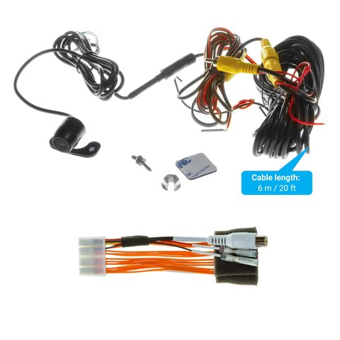 Задняя камера для Toyota Camry, Corolla, RAV4, Highlander, Tacoma, Tundra, Prius, Land Cruiser в комплекте с кабелем 24 пина для подключения Превью 8