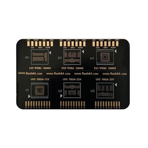 Flash 64 BGA ISP Board for eMMC / UFS Memory Chips Preview 1
