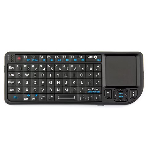 Teclado inalámbrico mini con panel táctil (negro) Vista previa  3