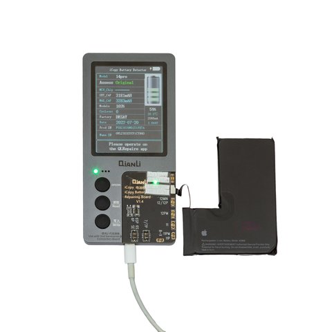 Batería puede usarse con iPhone 14 Pro, Li-ion, 3.87 V, 3200 mAh, Original (PRC), (A2866), original IC Vista previa  1