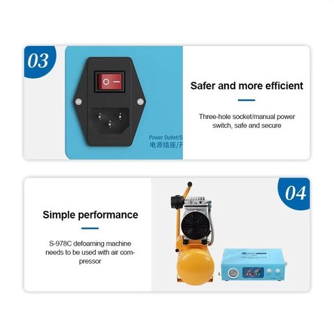 Dispositivo para pegar módulos de pantallas Sunshine S-978C Mini, sirve para las pantallas de hasta 7" Vista previa  7