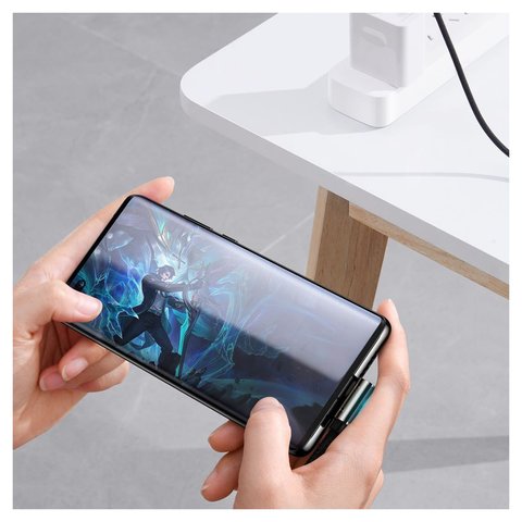 USB кабель Baseus Elbow, 2xUSB тип-C, 200 см, 100 Вт, 5 А, черный, Г-образный, в нейлоновой оплетке, #CATCS-A01 Превью 1