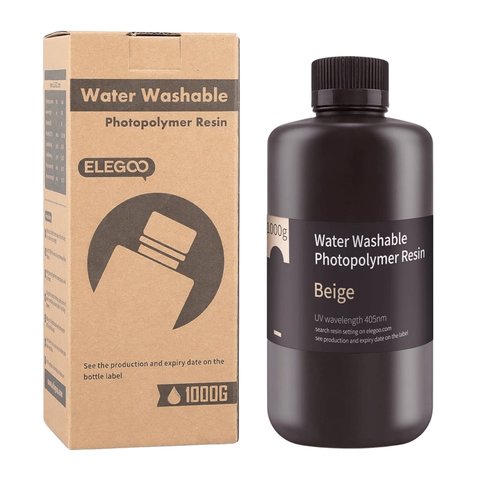 Фотополимерная смола для 3D-принтера ELEGOO Beige (водосмываемая), 1 кг Превью 9