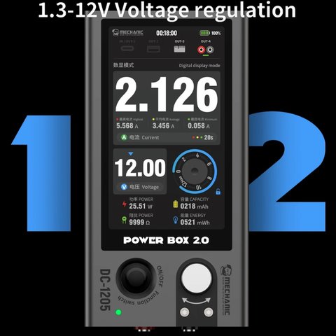 Лабораторный блок питания Mechanic Power Box 2.0, 10000mAh, 45W, Type-C, PD, 12 V, 5A Превью 2