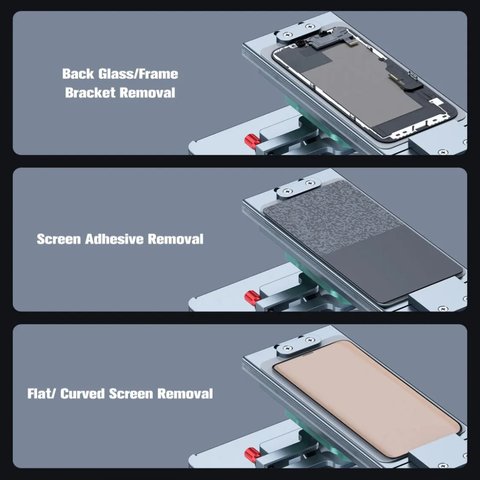 Пристрій для розклеювання дисплейного модуля (сепаратор) Mechanic Elite One Plus, з вакуумним насосом, використовується для екранів до 7 " Прев'ю 6