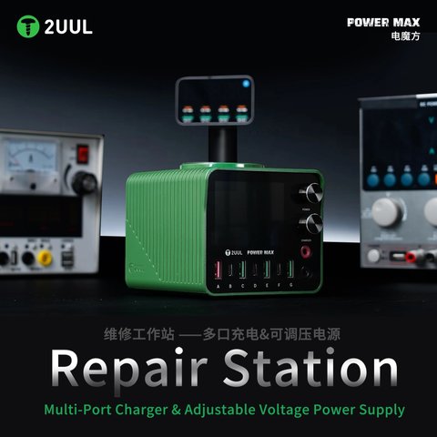 Сетевое зарядное устройство 2UUL PC01 Power Max, 200 Вт, Quick Charge, Power Delivery (PD), с беспроводной зарядкой, 7 портов Превью 1
